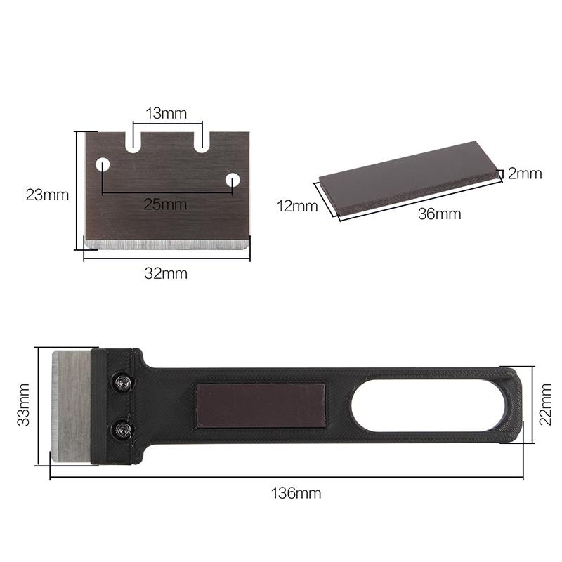 3D-Drucker Ersatzmesser-Spitze Für Glasschaber Praktischer Cutter Für Labor-Kochfeldschaber Für X1C X1 P1P P1S Zubehör