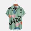 Summer Large Size Men's Casual Fashion 3D Digital Printing Short Sleeve Shirt Men's