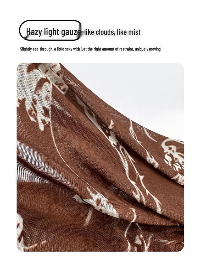 Women's Ruched Print Yoga Sports Bra with Built-in Pads & Stylish Back Design