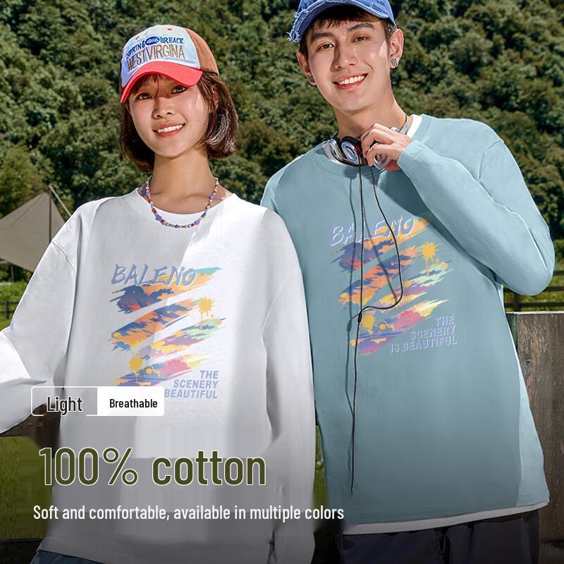 Baleno Men's Pure Cotton JPB Cloud D Print Long Sleeve T-Shirt