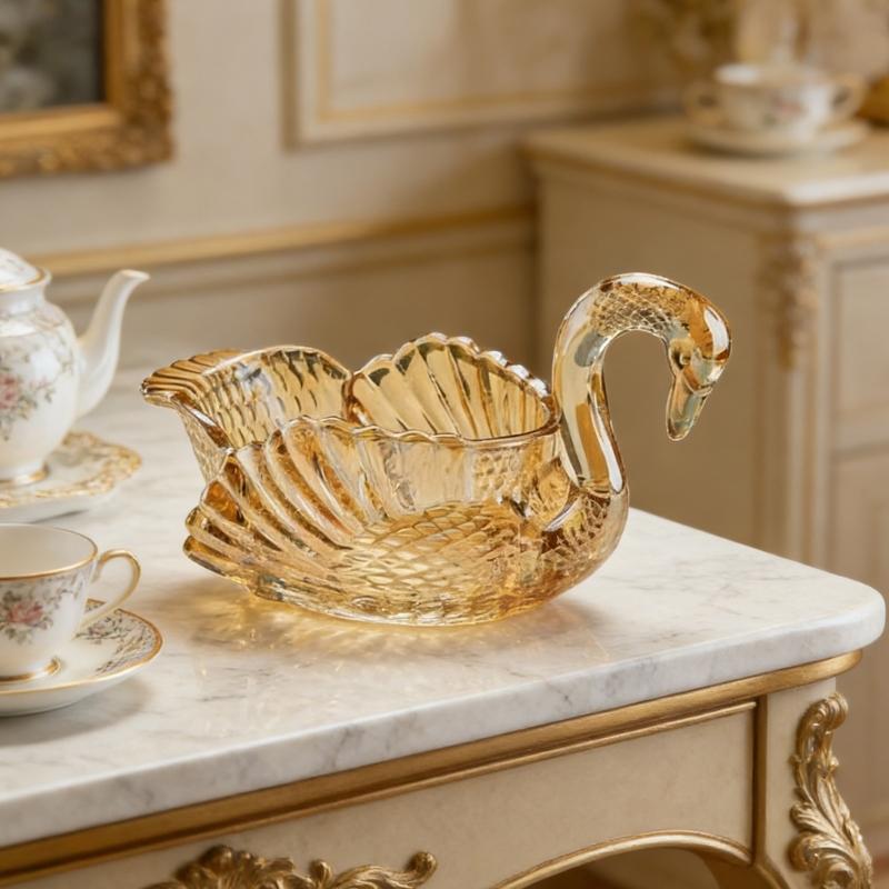 Glass Crystal Candy Plate,Decorative Candy Dish Glass Crystal Candy Bowl Nut Cookie Fruit Bowl Jewelry Tray for Women