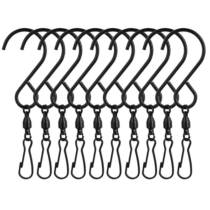 6 Pack CCINEE Swivel Hooks Clips for Hanging Wind Spinners Wind Chimes Crystal Twisters Party Supply