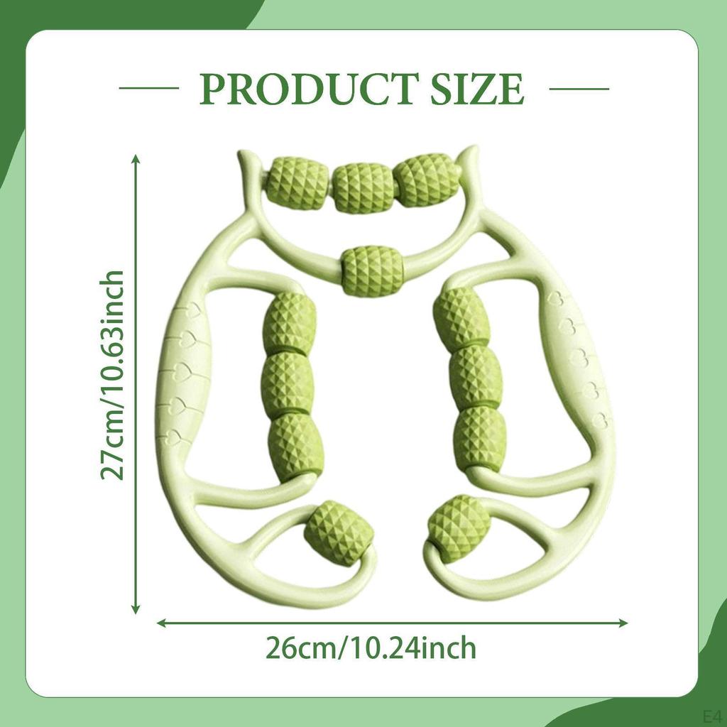 12 Wheel Leg Massage Roller, Muscle Equipment, Ergonomic Gripper, Deep Tissue for