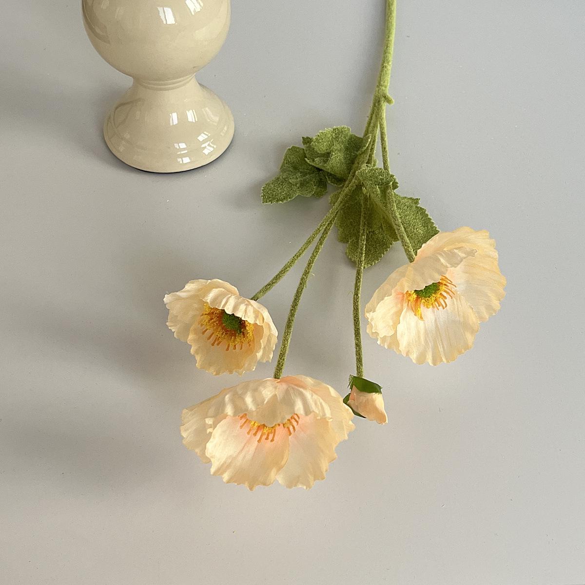 

Искусственные цветы мака с шелковым напылением для свадьбы, домашнего декора и фотореквизита