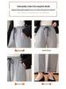 Women's High Waist Fleece Lined Woolen Warm Carrot Pants