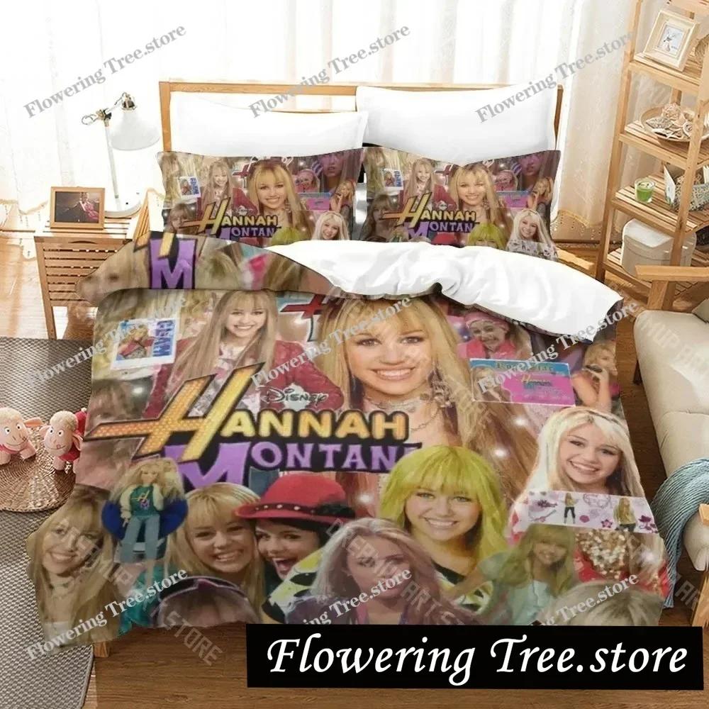 3D Print Hannah Montana Bedding Set Boys Girls Twin Queen King Size Duvet Cover Pillowcase Bed boys Adult Home Textileextile029