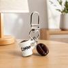 Miniature Coffee Cup Keychain Simulation Realistic Coffee Pendant for Home Office