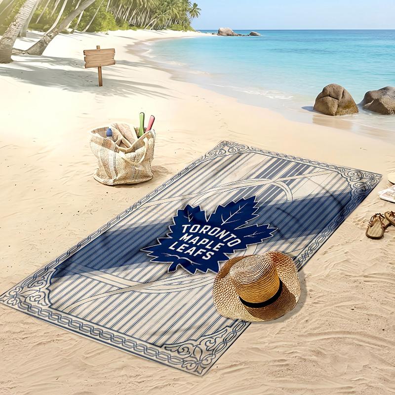 Toronto Maple Leafs Druck Strandtuch Weich Tragbar Schnell?Trockenes Handtuch für Pool Sommerurlaub Outdoor Sport