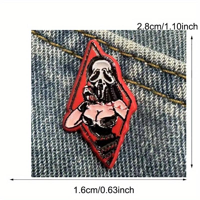 Terror Girl Answering Phone Brooch Accessories Skeleton Badge Accessories Needle Buckle