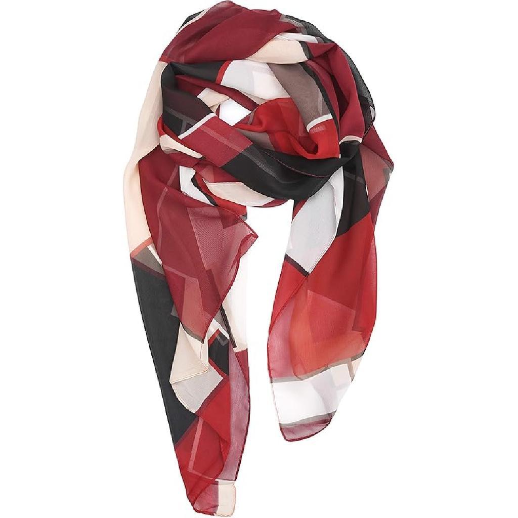 TWÓJ UŚMIECH Damski/Kobiecy Lekki Szal Szal z Mieszanki z Nadrukiem Kwiatowym/Jednokolorowy Na Sezon Wiosenno-Letni