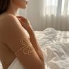Simple Wrapped Arm Cuff Fashion Spiral Thread Open Arm Cuff Trendy Fashion Gift Daily Accessory