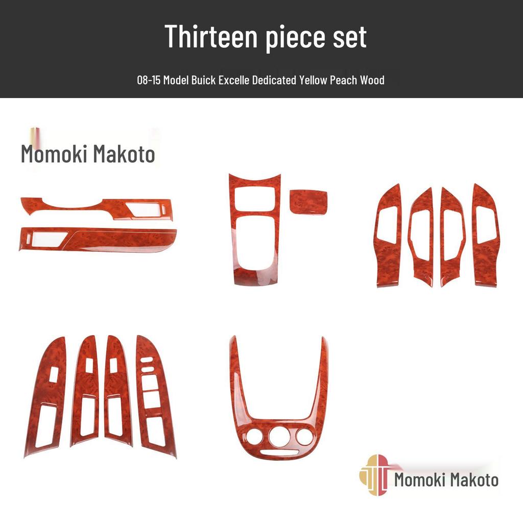 Fits 2008-2015 Buick Excelle: wood trim, carbon fiber interior, navigation, gear shift, center console sticker.