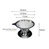 Cone Coffee Filter Holder 304 Stainless Steel Double-layer Coffee Drip Filtration Rack No Filter Paper Coffeeware Kitchen Tools