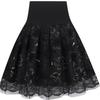 Gonna Corta a Pieghe in Voile Linea ad A Vita Elastica Taglia Grande Gonne da Donna Mujer Faldas Saias
