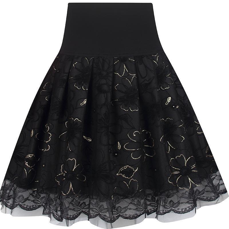 Gonna Corta a Pieghe in Voile Linea ad A Vita Elastica Taglia Grande Gonne da Donna Mujer Faldas Saias