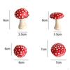 Cute Mushroom Figure, Statue, Waterproof, , Mini Colorful Creative W/ Base Figurine for