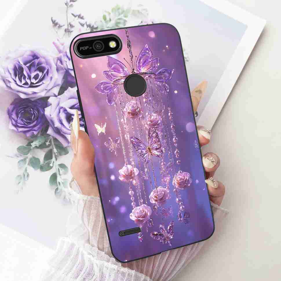 For Tecno Pop 2 F B1c Case Cartoon Lion Butterfly Silicone TPU Black Cover For Tecno Pop 2F POP 2F 5.45" Phone Cases Coque