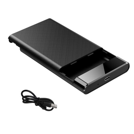 HDD Gehäuse Plug and Play 2,5-Zoll Werkzeuglos Mobiles Festplattenlaufwerk Trägerbox Schützendes Kunststoff USB3.1 SATA SSD Gehäuse