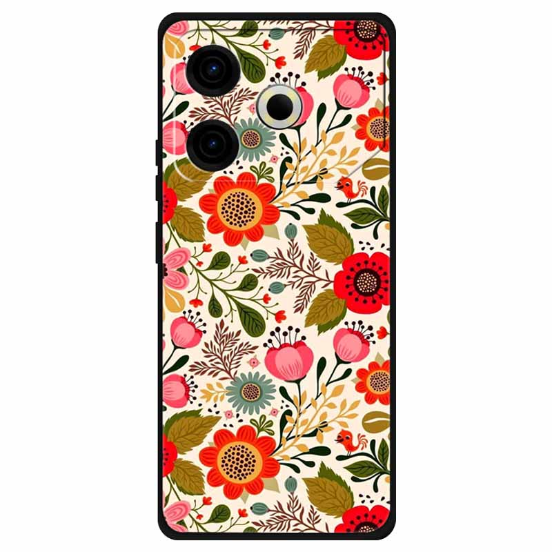 For Tecno Pova 6 Neo Case Silicone Soft Flower Space Fashion Cover For Tecno Phantom X2 Pro Cases Landscape Paint Covers Cute