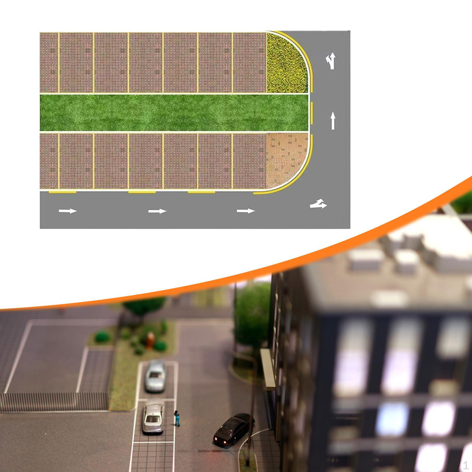 

1/64 Parking Lot Sticker 1:64 Model Car Display Accessory Demonstration Educational Teaching Aids 25x40cm