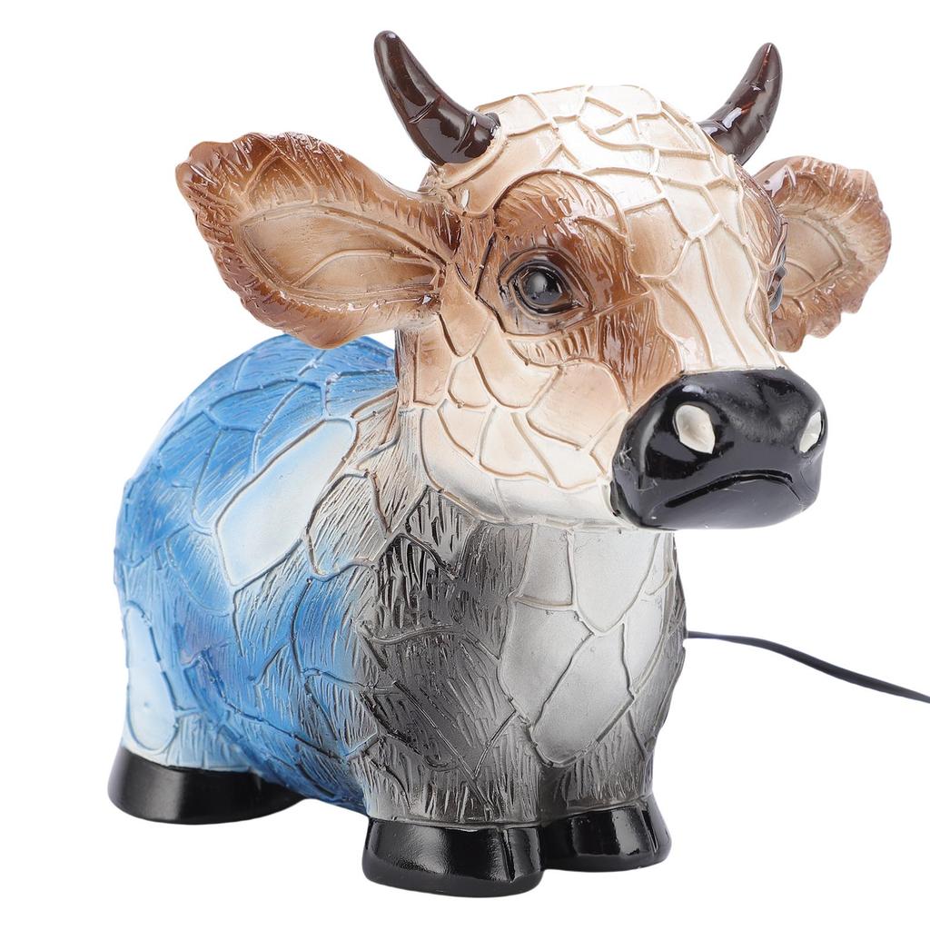 Highland Cow Table Lamp with USB Cable Animal Night Light Bedside Lamp for Living Room Bedroom Home Office