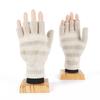 Autumn and Winter Couple Gloves Men and Women Thick Imitation Cashmere Gloves Women Striped Half Finger Gloves Touch Screen Two Fingers Office Writing