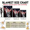 American-themed Design Pattern Flannel Printed Blanket Suitable for All Seasons Suitable for Living Room Office Sofa and Travel