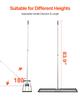 VEVOR Lawn Leveling Rake, Lawn Leveler with 83.9 in Handle, 48x10 in Ground Plate, Rust-Resistant Carbon Steel Soil Leveler, 2 Heights Adjustable