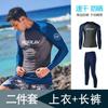Mens UV Protection Rash Guard Long Sleeve Swim Top Snorkeling Surfing Diving Quick Dry Wetsuit Upper