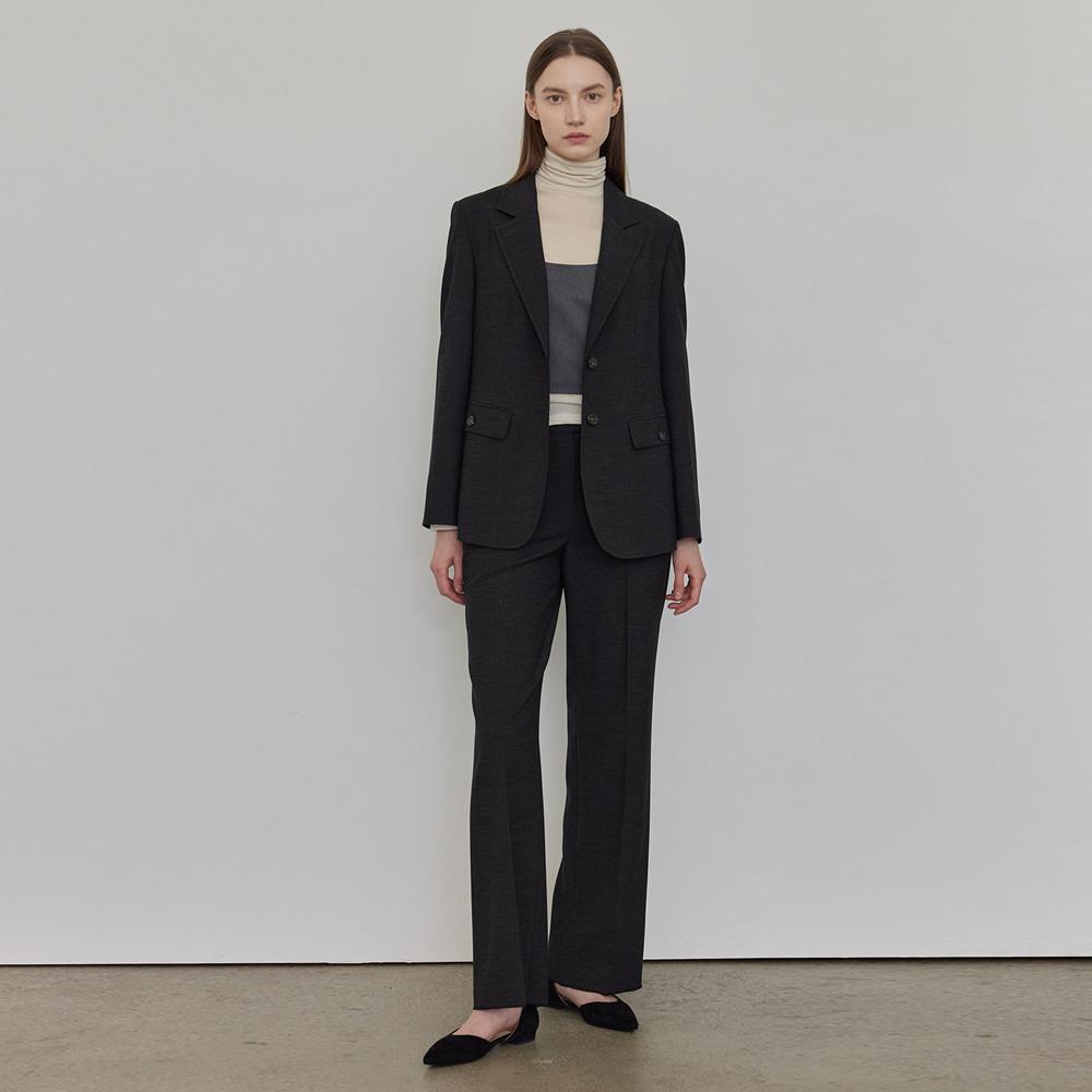 Hiikeu Slim-Wide Soft Trouser_Deep Charcoal