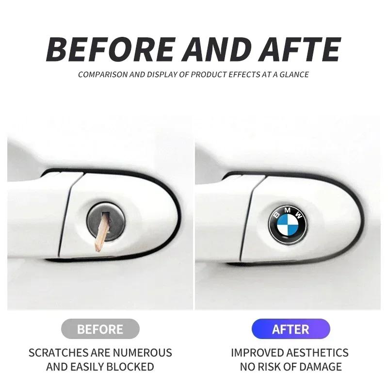 10Pcs Car Styling Lock Keyhole Stickers Decoration Protection For BMW M Performance E36 E60 E90 X2 X1 X3 X5 E46 E39 E70 M3 M5 M6