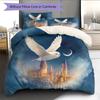Cartoon Pattern Bedding Quilt Set Quilt Cover Pillowcase Home Decoration Birthday Gift (1 * Duvet Cover + 2 * Pillowcase, Without Core)