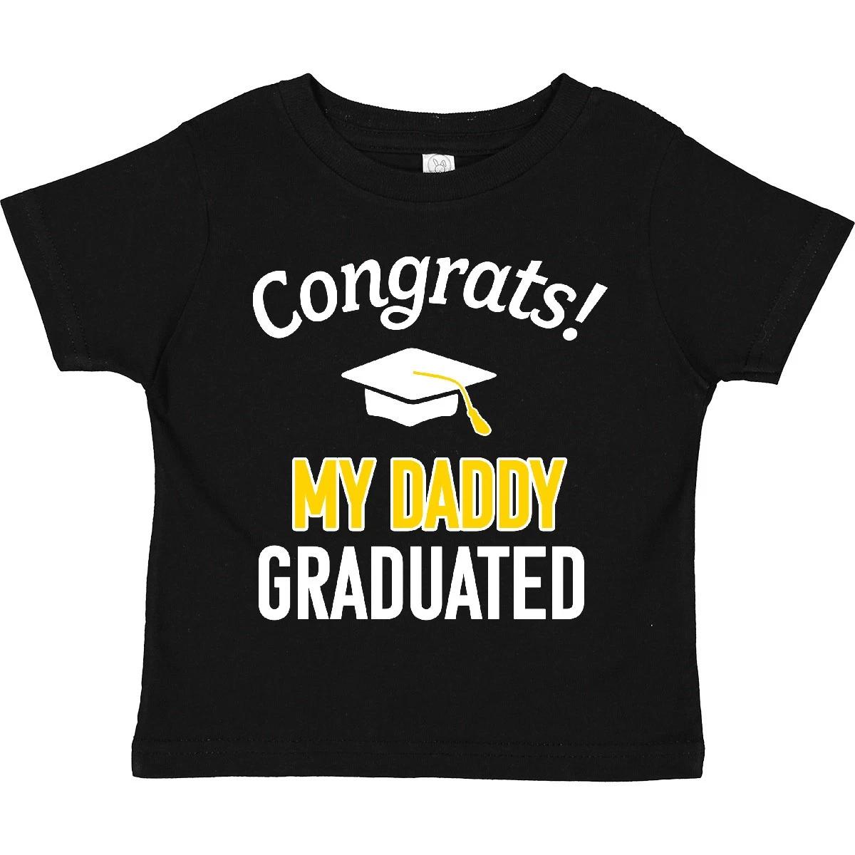Inktastic Congrats! My Daddy Graduated With Cap Toddler T-Shirt School Dad Grad 130