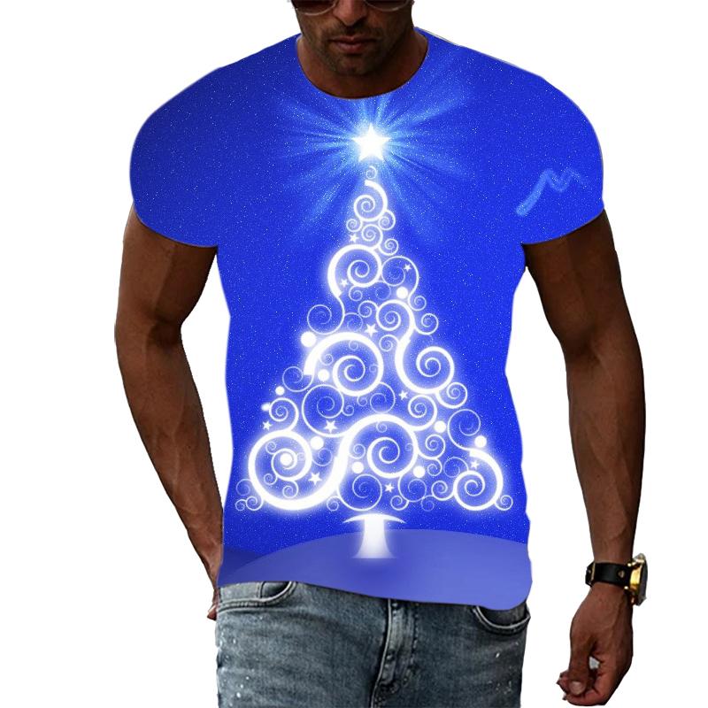 New Unisex Celebrate Christmas T-shirt With Print Fashion Casual Creative Trend Men's T-shirt Summer Interesting Hip Hop Tshirt