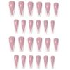 French Icy Nude White V-wearing Armor, Long Ballet Patch Nail Fake Finger Nail Art Nail Art Nail Art Nail Art