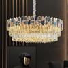Luxury Crystal Chandelier Ceiling Light for Living, Dining, and Bedroom - High-End Colorful Shell Design