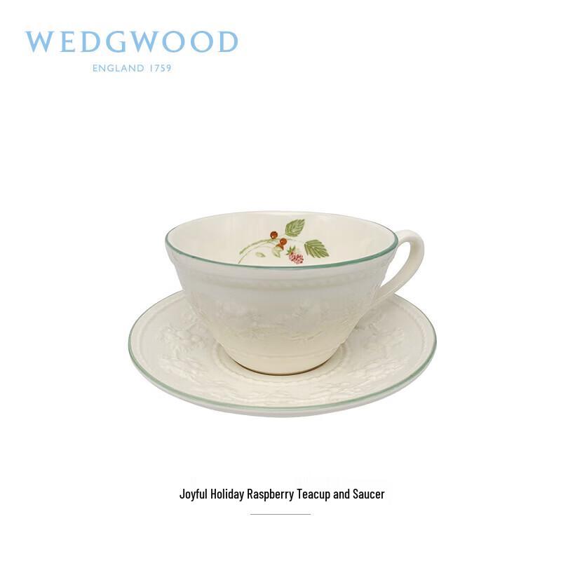 Wedgwood Joyful Holiday Raspberry Ceramic Cup