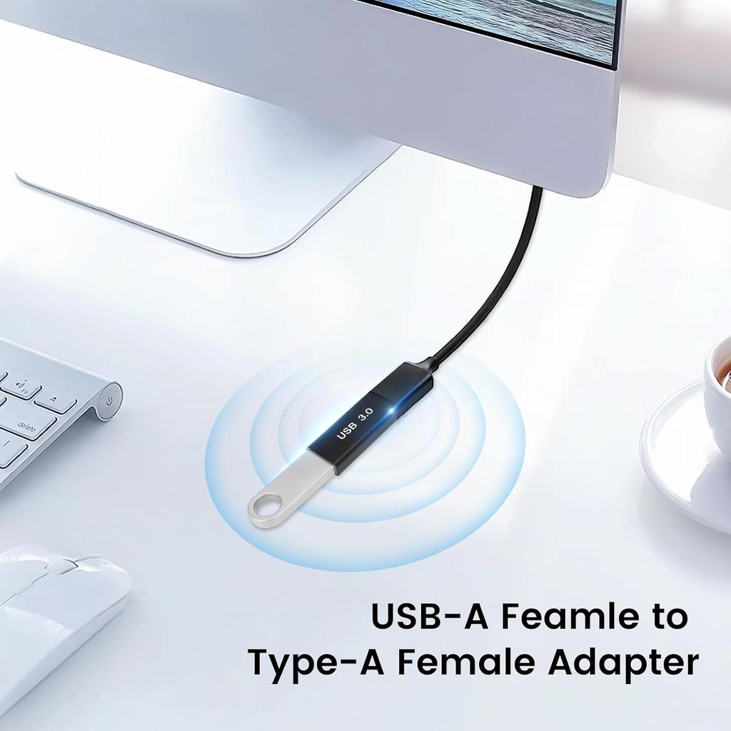 USB C to USB Adapter USB C Male to USB 3.0 Female OTG Adapter Fast Data Transfer and Charging, 3