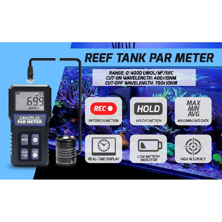 Advanced Quantumn PAR Meter Light Full-Spectrum PPFD Sensor Data Logger for Grow Light Greenhouse Grow Room Plants Indoor Outdoo