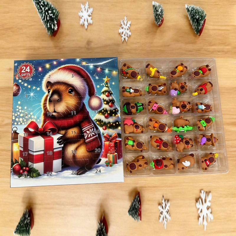 24 Day Capybara Christmas Advent Calendar Plaything Miniature Doll Countdown Calendar Christmas Decorations Latest Year'S Eve Decorations