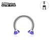 1/5/50Pcs G23 Titanium ASTM-F136 Piercings Nose Ring Internal Thread C Rod Zircon Body Jewelry For Women