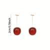 2Pcs Red Cherry Fruit Stud Earrings For Women Cute Dangle Cartilage Tragus Conch Piercing Jewelry Gift