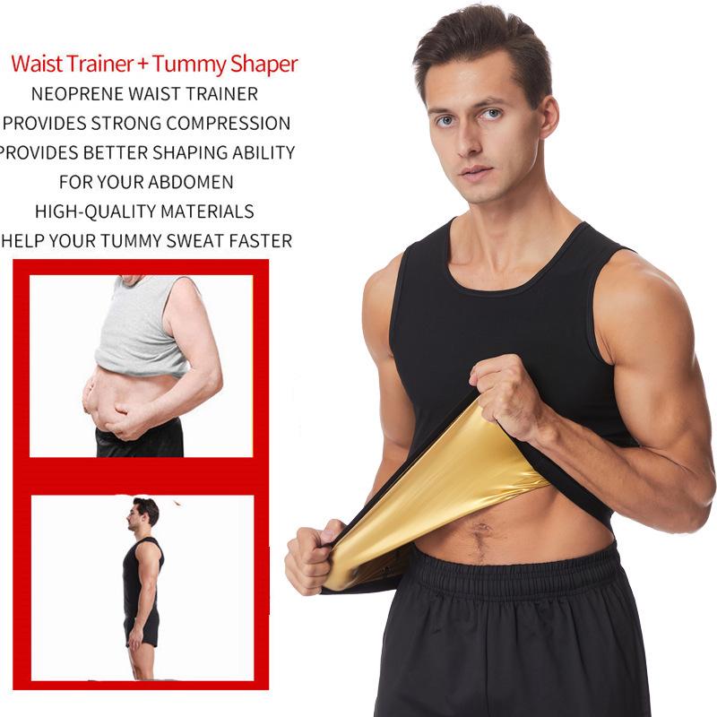 Men's Cross-Border Fitness Sweat-Inducing Vest for Outdoor Training and Abdomen Shaping