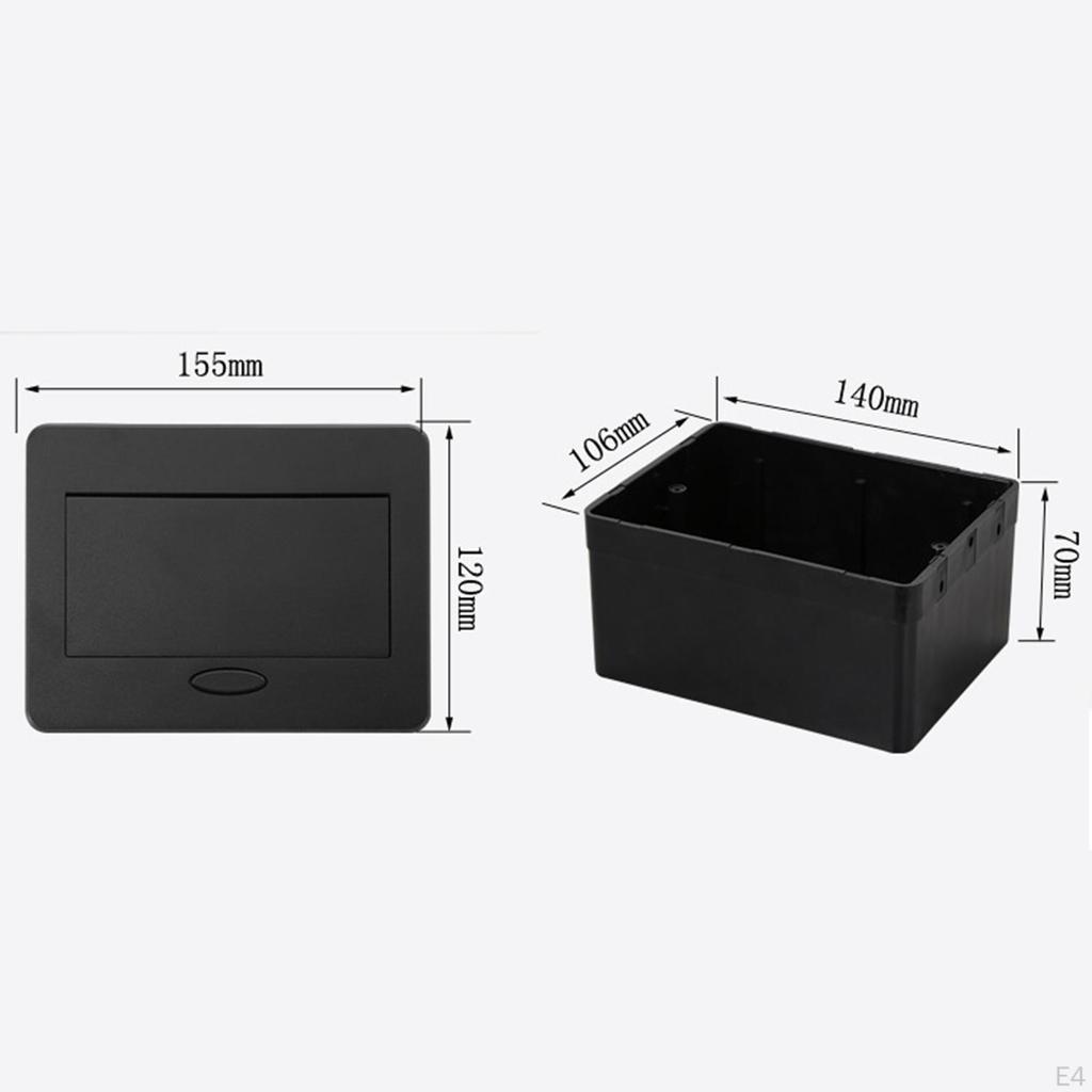 Table Plug Base Strip for Side Conference Desk Durable Silver