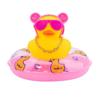 Cycling Accessories Bicycle Bell Duck Rubber Cute Duck Gold Chain Toy Cool Glasses Duck Car Dashboard Decor Motorcycle Riding
