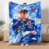 Football Player Action Blankets Flannel Printed Breathable Warm Throw Blanket for Home Office Bedspreads 0708a56