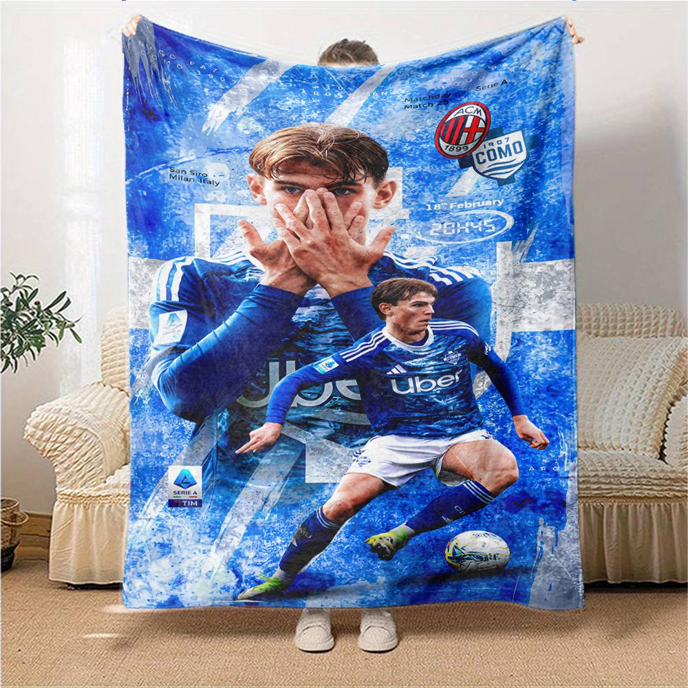 Football Player Action Blankets Flannel Printed Breathable Warm Throw Blanket for Home Office Bedspreads 0708a56