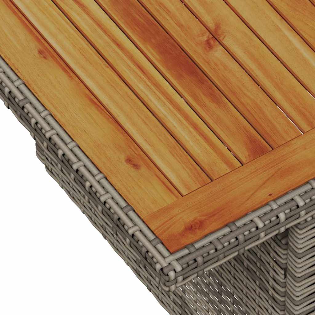 Garden Sofa Set with Storage 8 Pcs Grey Poly Rattan