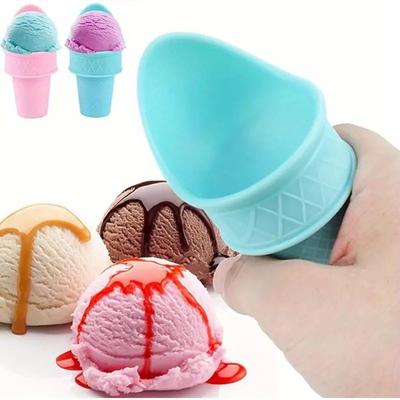 1 ADET Dondurma Külahı Kepçesi Çocuklar İçin Dondurma Külahları Kepçesi Mini Dondurma Külahları Yeniden Kullanılabilir Plastik Dondurma Külahları Çocuklar İçin Kepçe