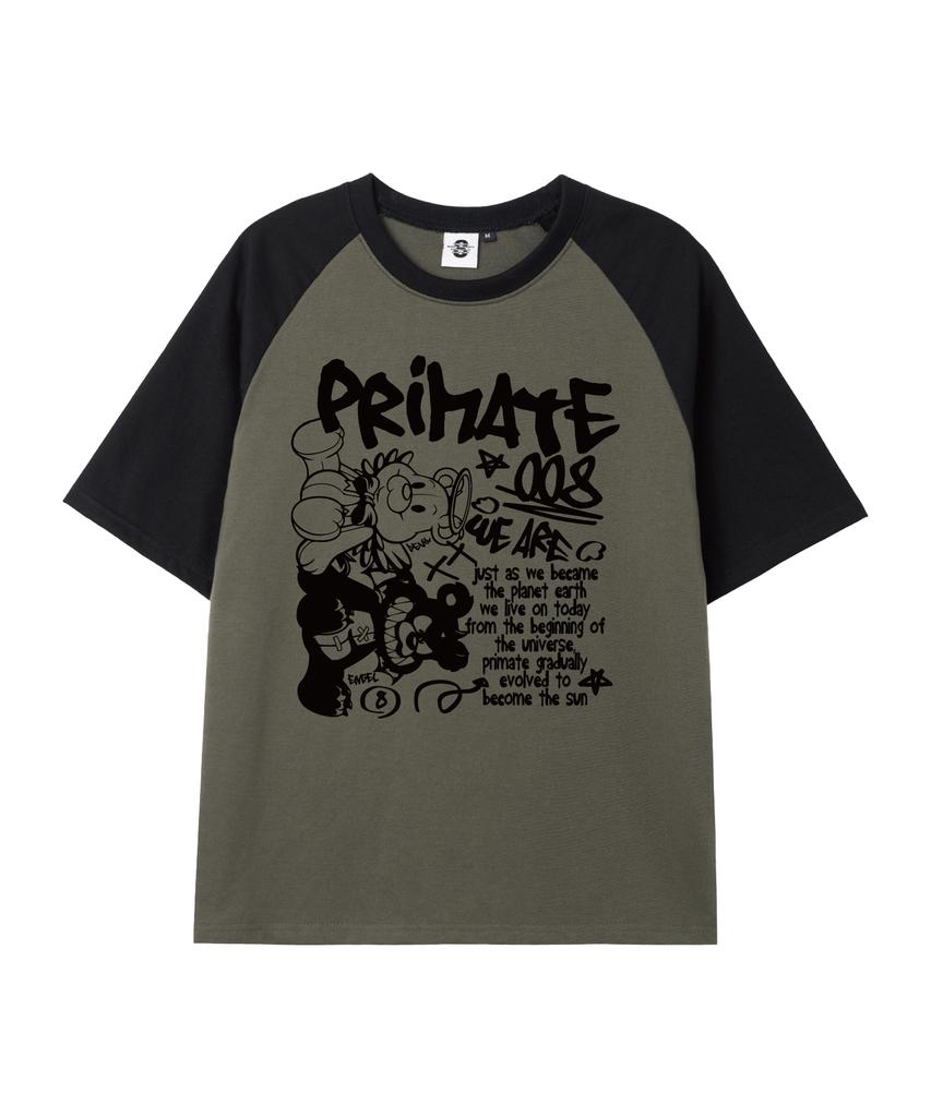 PRIMATE Angeldem Oversized Raglan Short Sleeve T-Shirt 5 Colors